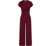 Hot Squash Hot Squash Red Ruched Jumpsuit With Cap Sleeves