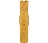 Hot Squash Hot Squash Yellow Deep V-Neck Ruched Dress Yellow EU 38 (UK 10)