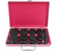 Hot Stones Massage Set, plusieurs tailles de pierres, prise EU incluse, jaune d'oie