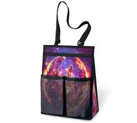 Hot Sun On Galaxy Nebula Sac de douche portable à suspendre pour voyage, gym, camping, plage, salle de bain, dortoir