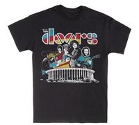 Hot The Doors Live at The Forum 1968 T-Shirt Cotton Men Black L