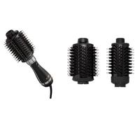 Hot Tools Volumiser Set 2 in 1 Brush & Dryer with Interchangeable Heads Black