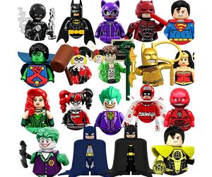 Hot Toys Marvel Blocs de Construction Figurines Super-héros Green Arrow Spider-Man Batman Flash Superman jouets en briques cadeau de vacances K2342