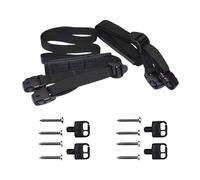 Hot Tub Cover Locking Straps | Heavy Duty Adjustable Wind Straps for Spa Covers | UV Protected, Anti-Slip Secure Fastening, Outdoor Hot Tub Accessories with Screws and Locks, Safety for Children