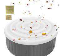 Hot Tub Cover, Round Inflatable Lid, Foldable Spa Protector, Insulated Handle Design, Replacement Accessory for Home Backyard Garden Use, 2000g 160cm White PVC