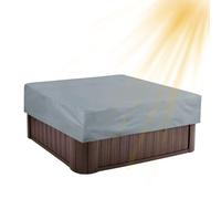 Hot Tub Cover - Waterproof Square Replacement with UV Protection for Spa Safety, Durable Cover Caps with Secure Fit Design, Outdoor Garden Backyard Deck Poolside for Residential Home Use