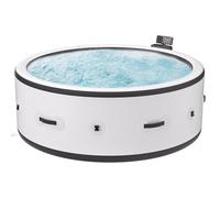 Hot Tub Gonflable PureSpa Portable pour l'extérieur avec 150 Buses d'air apaisantes, système de Remplissage Rapide intégré, lumières LED, Couvercle isolé et Tapis de Sol, 4 à 6