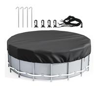 Hot Tub Protector - Windproof Pool Blanket, Patio Spa Shield | Round Inflatable Tub Enclosure, Waterproof Outdoor Basin Wrap, Swimming Cover with Rainy Weather Round Backyard Basin Barrier Use