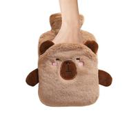 Hot Water Bag - 1 l - Bouteille d'eau chaude avec housse en peluche - Pour les muscles, les femmes, les, les voyages, les sports, les injuris, la chaleur et la récupération des muscles