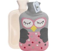Hot Water Bag Hot Water Bottle 2 Litre Rechargeable Heated With Knit Cover For Pain Relief Hot Cold Therapy,Cartoon Owl.[I57]