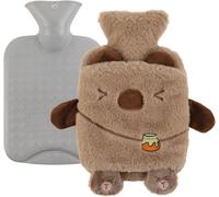 Hot Water Bottle,1l Hot Water Bottle With Cover,Hot Water Bottle,Soft And Comfortable Small Hot Water Bottles For Men And Women Family (E)