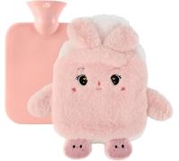 Hot Water Bottle,1l Hot Water Bottle With Cover,Hot Water Bottle,Soft And Comfortable Small Hot Water Bottle,Children's Hot Water Bottle,For Men And Women In The Family (B)