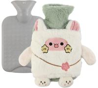 Hot Water Bottle,1l Hot Water Bottle With Cover,Hot Water Bottle,Soft And Comfortable Small Hot Water Bottles For Men And Women Family (F)