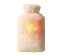 Hot Water Bottle - 2000ml Plush Heating Pouch, Cute Warm Bag | PVC Water Filled Design Leakproof Comfort Hand Feet Body Warmth Bedroom Living Room Office Travel Winter Cold Relief Companion