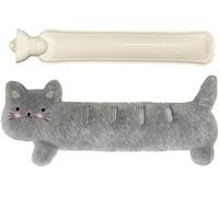 Hot Water Bottle,2l Long Hot Water Bottle With Cover,Hot Water Bottle,Plush Animal Hot Water Bottle For Painful Rules Cervical Waist,Winter Gift For Women Children (Cat)