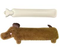 Hot Water Bottle,2l Long Hot Water Bottle With Cover,Hot Water Bottle,Plush Animal Hot Water Bottle For Painful Rules Cervical,Size,Winter Gift For Women Children (Dachshund)