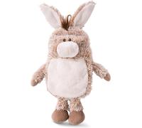 Hot Water Bottle Donkey 350 ml 34 cm Beige-2 in 1 Soft and Cuddly & Warmers Girls and Boys Plush Toy,Heating Bag for Beds from 10 Months,49648