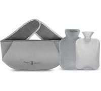 Hot Water Bottle Plush Belly Hot Water Bottle with Soft Size Cover,3 in 1 Hot Water Bottle,Hot Water Bottle,Hot Water Bottle for Hand/Stomach/Neck Warmer (Grey,1.2L)