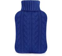 Hot Water Bottle With Cover-Premium Soft Knit Cover-Large Hot Water Bottle 2l Navy Blue