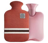 Hot Water Bottle With Knitted Cover Durable 1L/2L Bag For Pain Relief Cold Hand Feet Warmer(HWB01-2L- Orange Red)