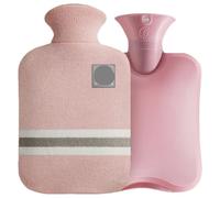 Hot Water Bottle With Knitted Cover Durable 1L/2L Bag For Pain Relief Cold Hand Feet Warmer(HWB01-2L-Pink)