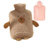 Hot Water Bottles - 1L Soft Cartoon Pack, Hot Water Bottle With Soft Cover For Winter Legs Hands Shoulders Neck Back Travel School Camping Kids Women Men