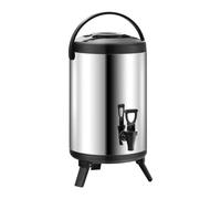 Hot Water Dispenser - Beverage Server Insulated Container | Large Double Walled Stainless Steel Dispensers, Drink Juice Tea Milk Coffee Party Catering, Leak-Proof Spigot, Heat Retention