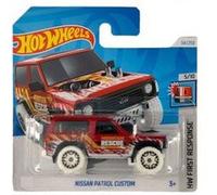 Hot wheels 1/64 : nissan patrol custom - vehicule tout-terrain secours montagne - set petite voiture metal + carte