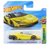 Hot Wheels 16 Lamborghini Centenario Roadster - Exotics 1/10 - JJH80 - Carte courte - Supercar jaune sous licence officielle à l'échelle 1:64 - Mattel 2026