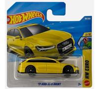 Hot Wheels - '17 Audi RS 6 Avant - JJJ33 - HW Euro 2/10 - Carte courte - Jaune - McLaren Hypercar - Modèle sous licence officielle - Mattel 2026 (66/250) - 1:64