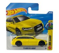 Hot Wheels - '17 Audi RS 6 Avant - JJJ33 - HW Euro 2/10 - Carte courte - Jaune - McLaren Hypercar - Modèle sous licence officielle - Mattel 2026 (66/250) - 1:64