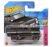 Hot Wheels - 1988 Jeep Wagoneer - HW: The '80s 5/10 - HKJ63 - Carte Courte - Camion tout-terrain - Noir Métallique - Mattel 2023