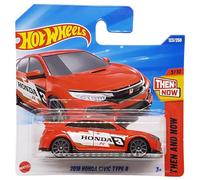 Hot Wheels - 2018 Honda Civic Type R - Then and Now 3/10 - HYY64 - Carte courte - Rouge - Mattel 2025-1:64