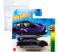 Hot Wheels 2020 Koenigsegg Jesko HW Exotics 2/10 (184/250) HTC21 Violet 2024 + Protecteur Short Card Frikimonkey
