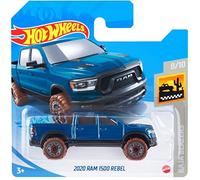Hot Wheels 2020 RAM 1500 Rebel Baja Blazers 8/10 2021 Short Card, bleu