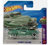 Hot Wheels 47 Chevy Fleetline - Turquoise Lowrider Custom - Layin' Low 3/5 - 46/250 - JJJ16 - General Motors Licence - Mattel 2026-1:64