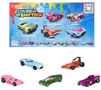 Hot Wheels 5 véhicules Color Shifters, lot de petites voitures miniatures changeant de couleur dans l'eau, jouet pour enfant, modèle aléatoire, GMY09