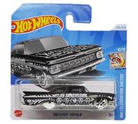 Hot Wheels 59 Chevy Impala - HW Celebration Racers 10/10 - HTB02 - Carte courte - TH Treasure Hunt - Noir et blanc - Mattel 2024-1:64