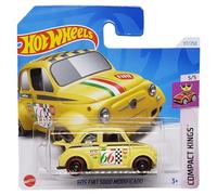 Hot Wheels 60s Fiat 500 Modificado - Compact Kings 5/5 - HTC20 - Carte courte - Good Year - Jaune - Mattel 2024