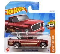 Hot Wheels 63 Studebaker Champ - HW Hot Trucks 9/10 - HTC35 - Carte courte - Pickup - Rouge foncé - Mattel 2024 - 1:64