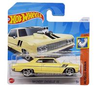 Hot Wheels 64 Chevy Chevelle SS - Muscle Mania 2/5 - HTD79 - Carte courte - GM Chevrolet - Jaune métallisé - Mattel 2024 - 1:64