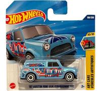 Hot Wheels 67 Austin Mini Van (JBB68) - Art Cars Série 10/10 Bleu Union Jack - Echelle 1/64 - Produit sous licence British Motor Heritage