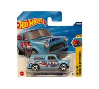 Hot Wheels 67 Austin Mini Van (JBB68) - Art Cars Série 10/10 Bleu Union Jack - Echelle 1/64 - Produit sous licence British Motor Heritage