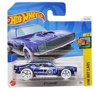 Hot Wheels 67 Camaro - HW Art Cars 3/10 - HTB74 - Carte courte - Bleu - GM - Mattel 2024 - 1:64