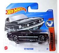 Hot Wheels - '67 Ford Mustang - Noir - Carte Courte - Muscle Mania 2025 - JBB13