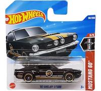Hot Wheels 67 Shelby GT500 - Mustang 60th 3/5 - JBB94 - Carte courte - Noir et or - Mattel 2025 - Modèle Ford sous licence officielle de la série Mustang 60th Anniversary 2025 (161/250) - 1:64