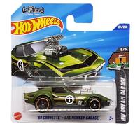 Hot Wheels 68 Corvette - Gas Monkey Garage - HW Dream Garage 5/5 - HYY74 - Carte courte - Vert foncé métallisé - Mattel 2025 - 1:64