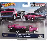 Hot Wheels 68 Dodge Dart Horizon Hauler - Rose - Transport d'équipe - #25