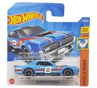 Hot Wheels 68 Mercury Cougar - Muscle Mania 7/10 - HCV59 - Carte courte - Castrol - Good Year - Track Stars - Mattel 2022