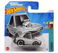 Hot Wheels 70 Dodge Charger - Tooned 1/5 - HTD86 - Carte courte - Fast & Furious - Gris métallisé - Mattel 2024 - 1:64